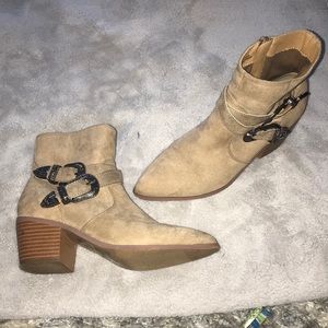 Tan Western Booties